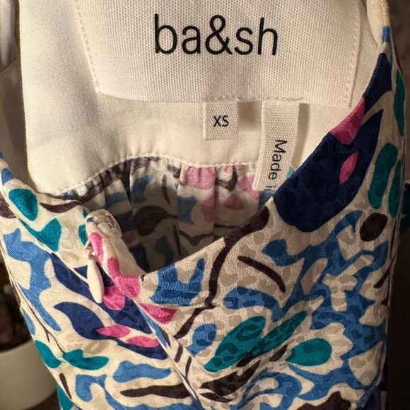 ba&sh NWT Ova Maxi Dress Floral Print Open-Back Backless Flowy Blue White XS / 0 - Picture 11 of 11